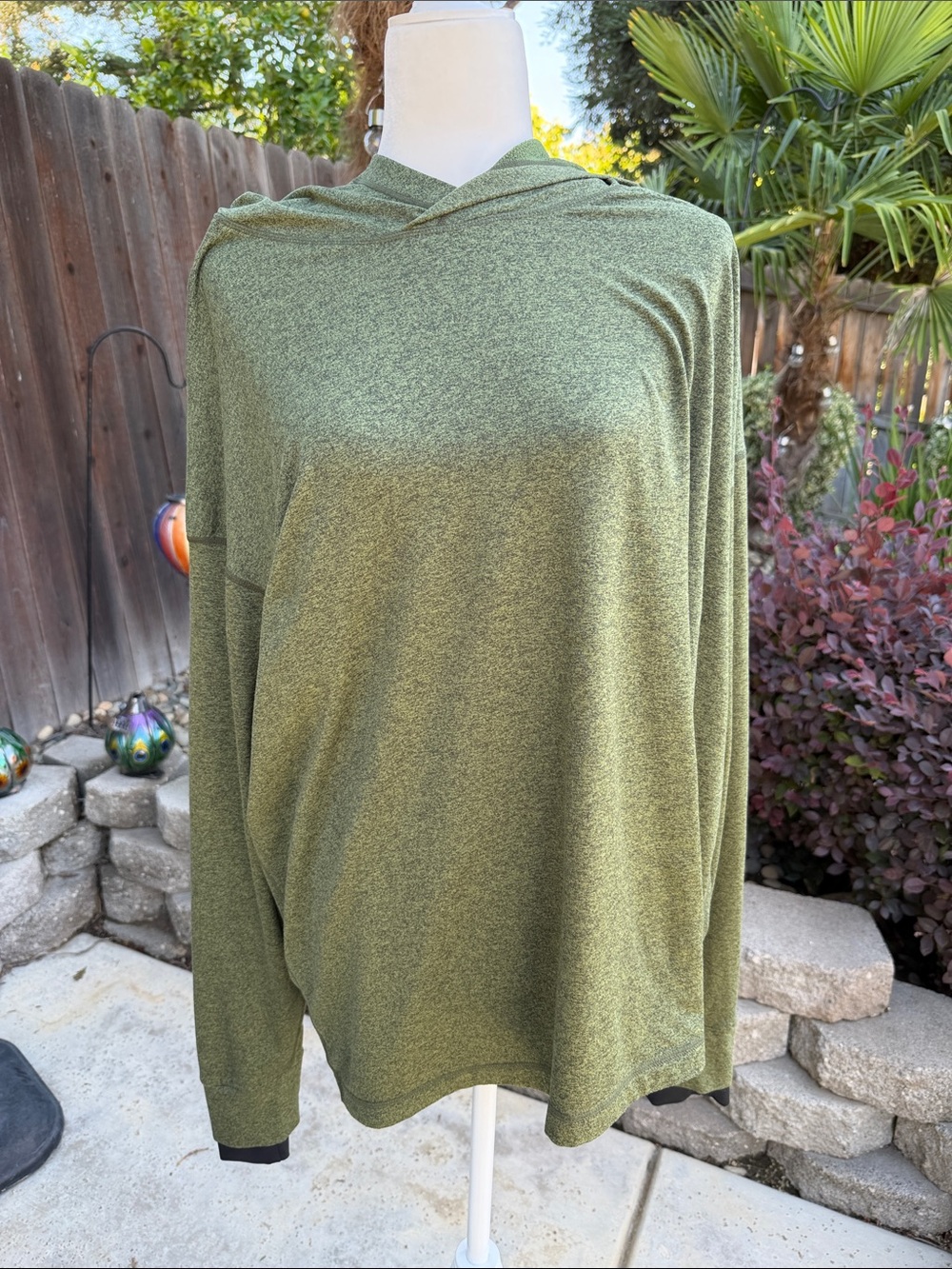 Zella Olive Green Lightweight Hoodie Sweatshirt